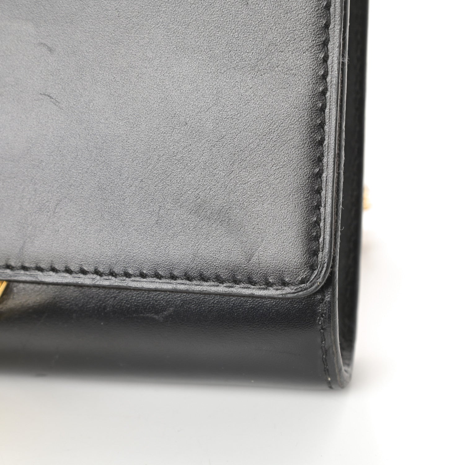 Louis Vuitton Calfskin Chain Louise MM Black 12 of 15