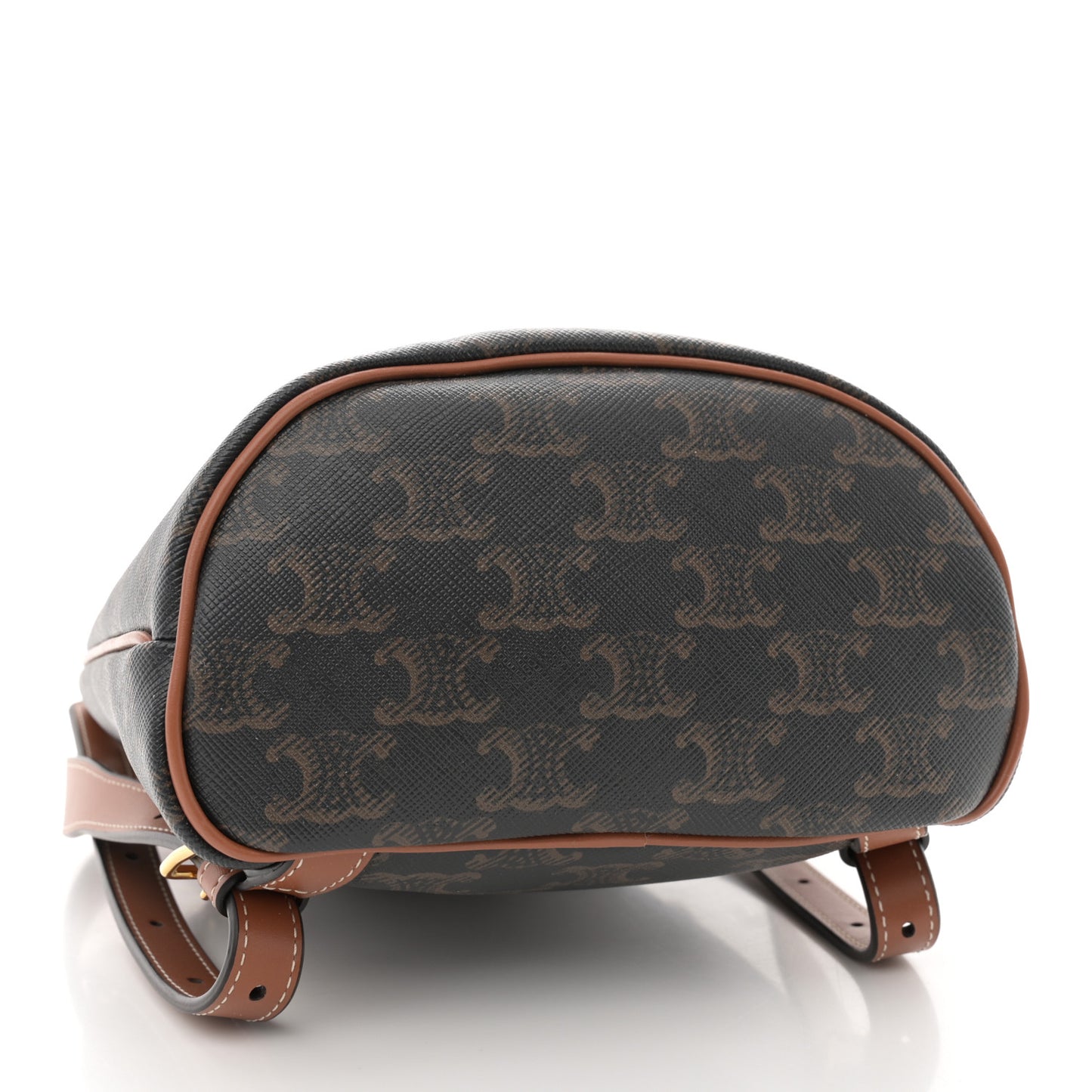 Triomphe Canvas Calfskin Mini Folco Backpack Tan