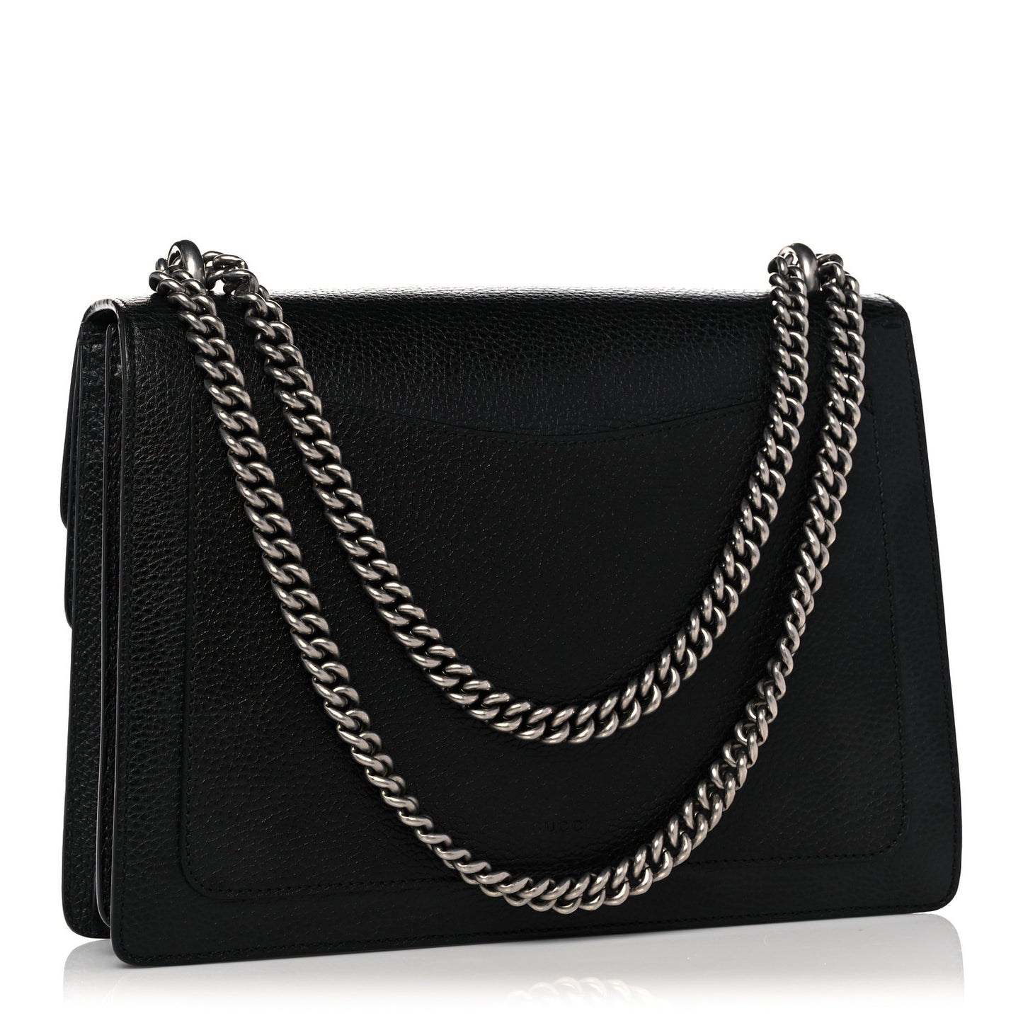 Dollar Calfskin Crystal Medium Dionysus Shoulder Bag Black Black Diamond