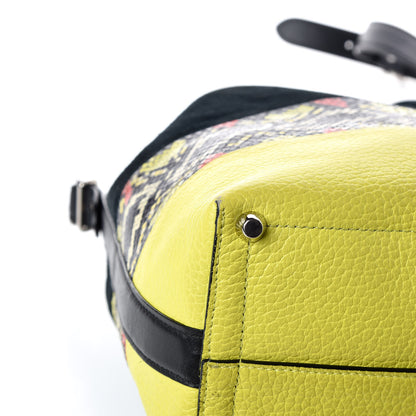 Proenza Schouler Smooth Leather Elaphe Snakeskin Patchwork Medium Bucket Bag Charteuse 14 of 15