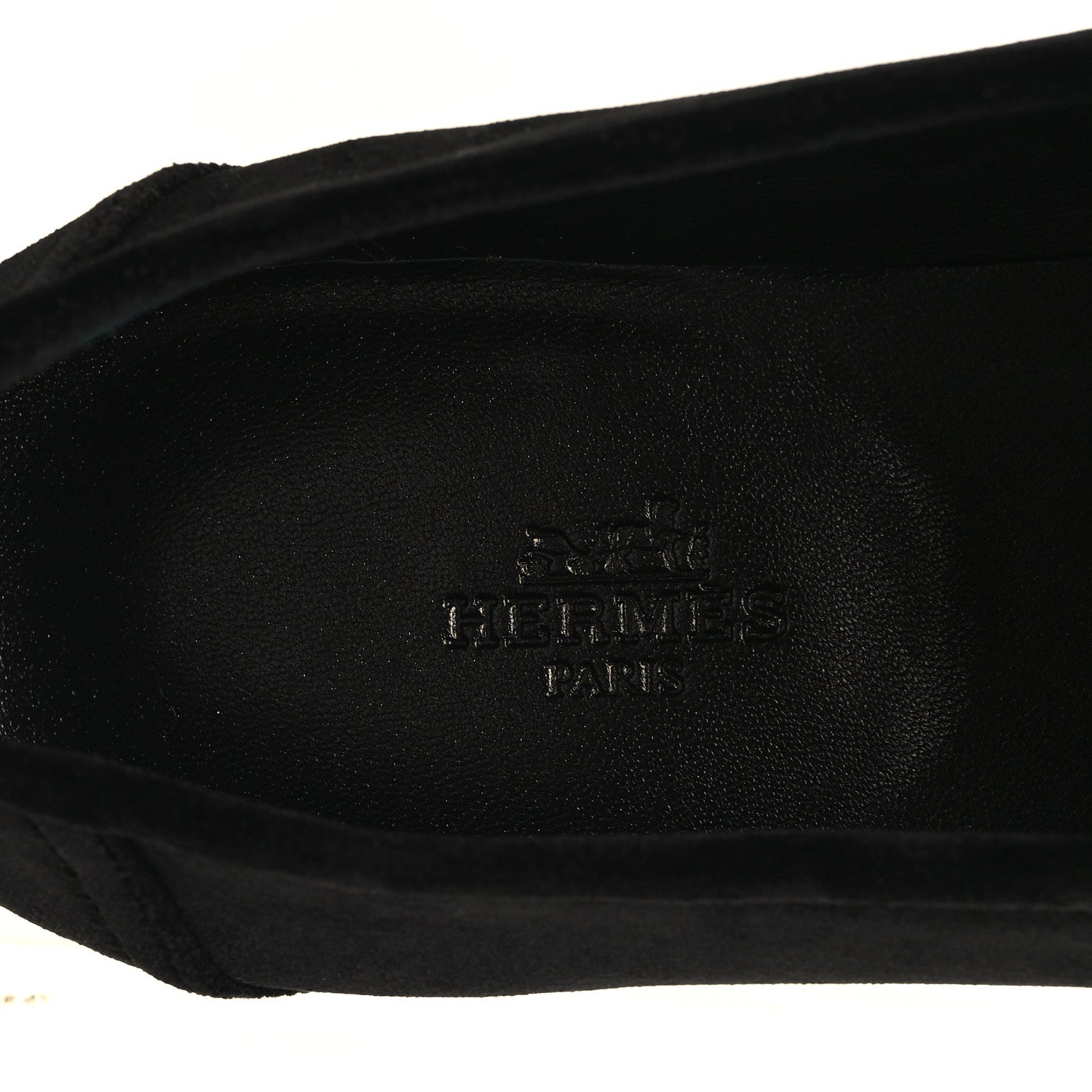 Hermes Velvet Womens Paris Loafers 39 Black 8 of 11