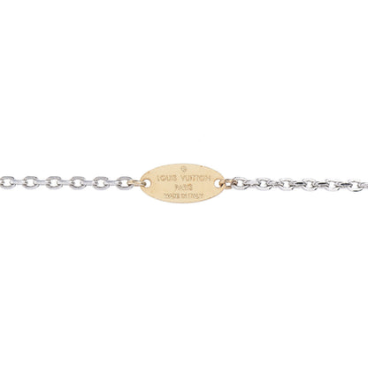Louis Vuitton Logomania Sautoir Necklace Silver Gold 4 of 5