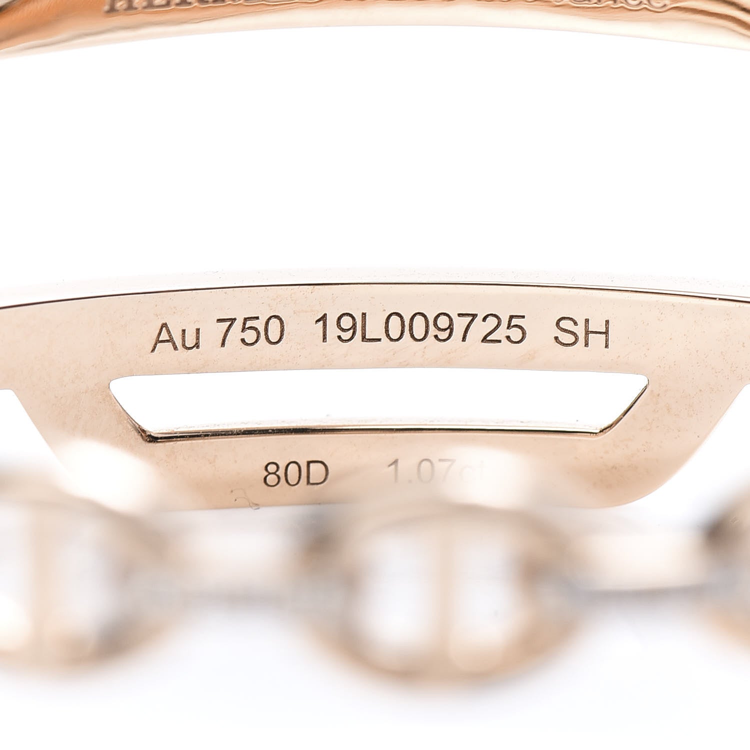 Hermes 18K Rose Gold Diamond PM Kelly Double Tour Bracelet SH 5 of 7