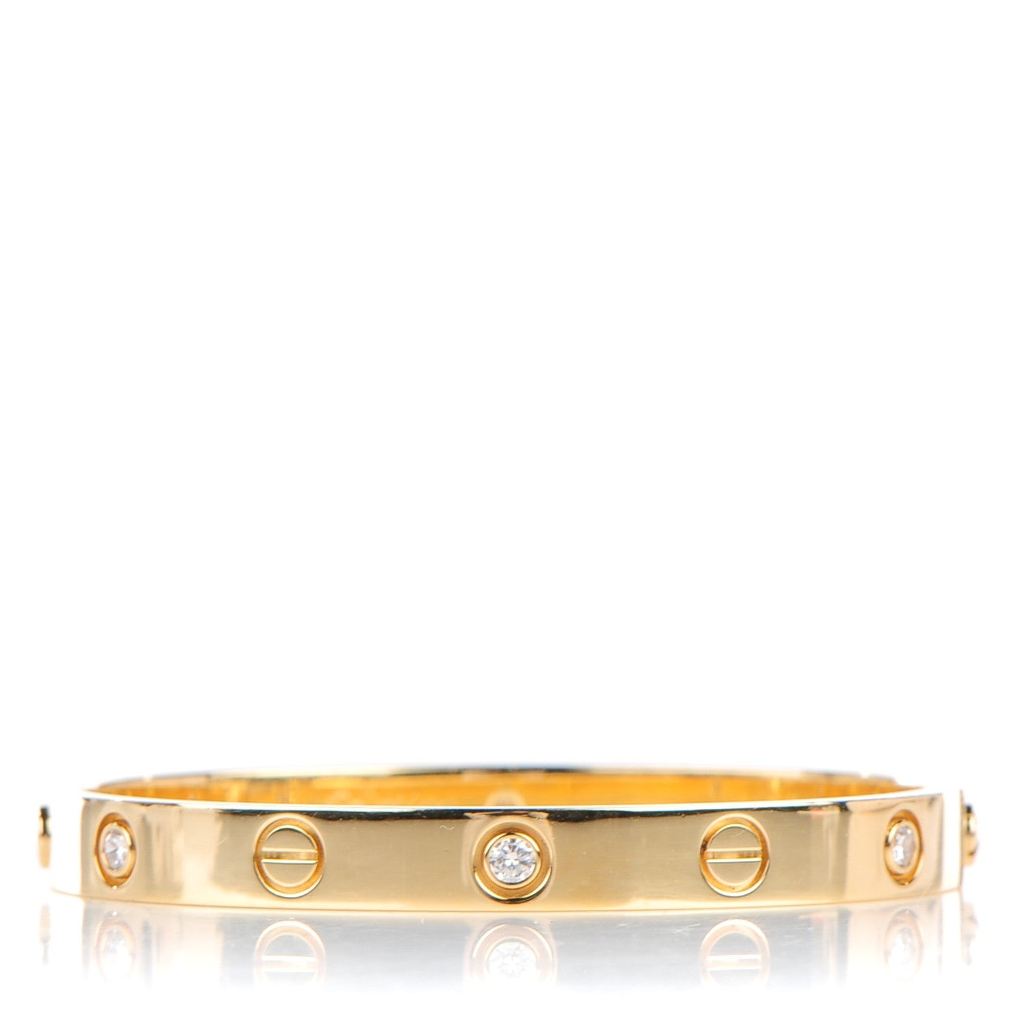 Cartier 18K Yellow Gold 6 Diamond LOVE Bracelet 16 1 of 6