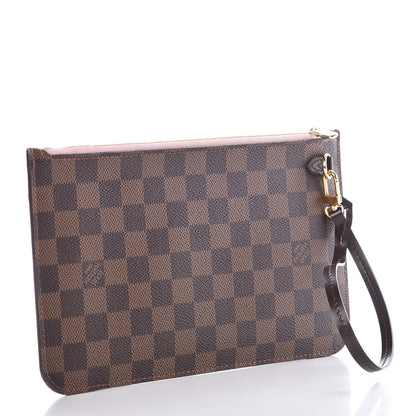 Louis Vuitton Damier Ebene Neverfull MM GM Pochette Rose Ballerine 3 of 10