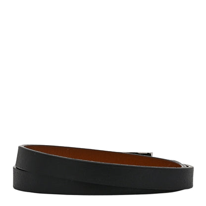 Hermes Swift Behapi Double Tour Reversible Bracelet T4 Black Gold 2 of 4