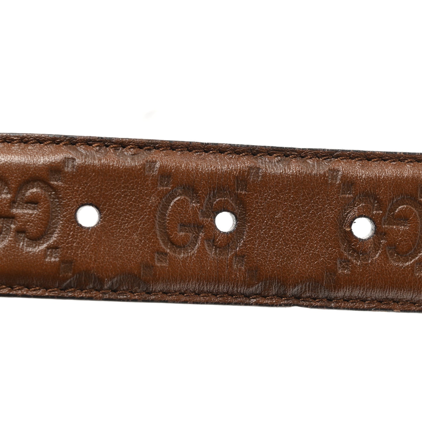 Guccissima Interlocking G Belt 85 34 Chocolate