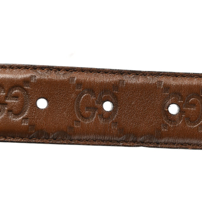 Gucci Guccissima Interlocking G Belt 85 34 Chocolate 4 of 5