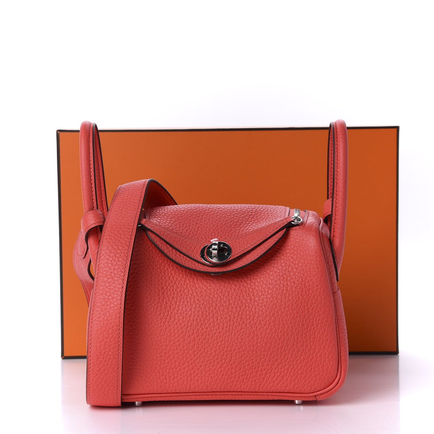 Taurillon Clemence Mini Lindy 20 Rose Texas