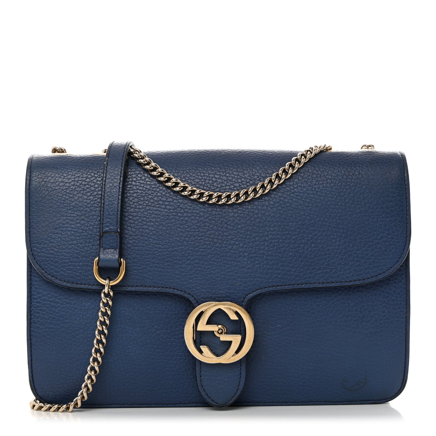 Dollar Calfskin Interlocking G Shoulder Bag Caspian