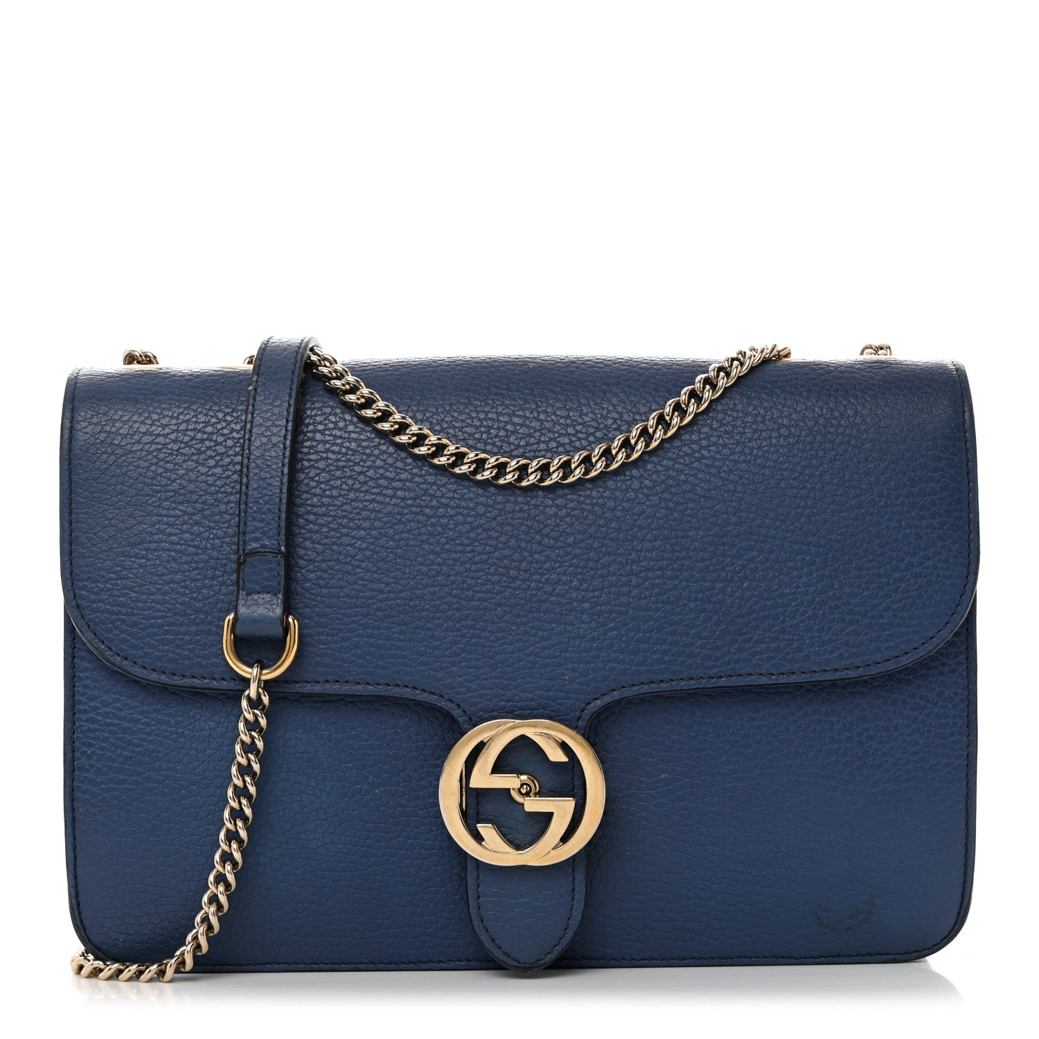Gucci Dollar Calfskin Interlocking G Shoulder Bag Caspian 1 of 15
