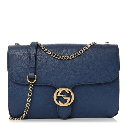 Gucci Dollar Calfskin Interlocking G Shoulder Bag Caspian 1 of 15