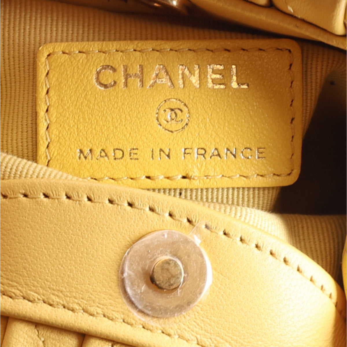Chanel Lambskin Plexiglass Tortoise Shell Quilted Mini Pouch Yellow 6 of 10