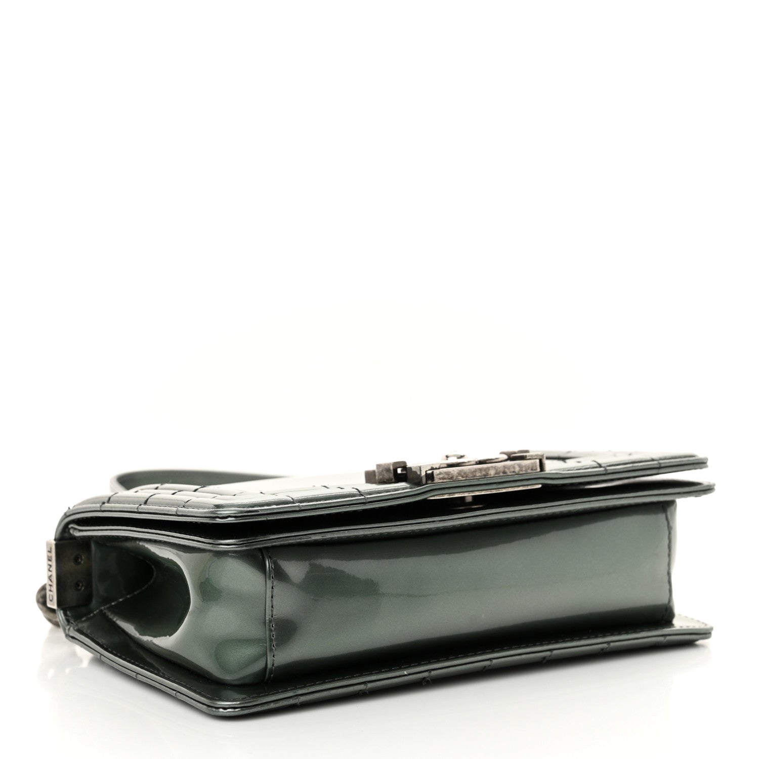 Chanel Iridescent Glazed Calfskin Small Boy Flap Light Green 4 of 12