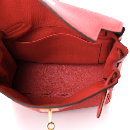 Hermes Taurillon Clemence Kelly Ado Backpack Bougainvillea 5 of 10