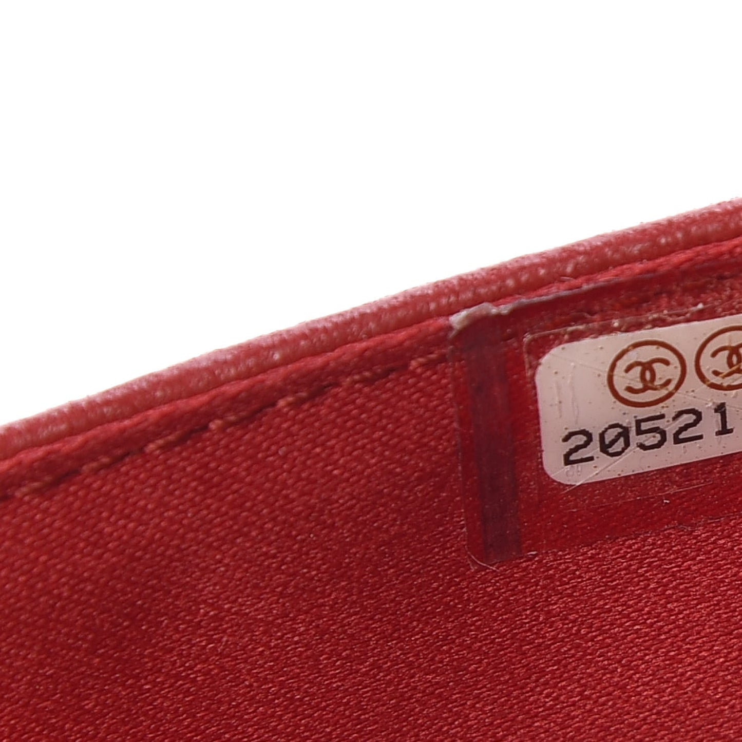 Lambskin Camellia Embossed Wallet On Chain WOC Dark Red