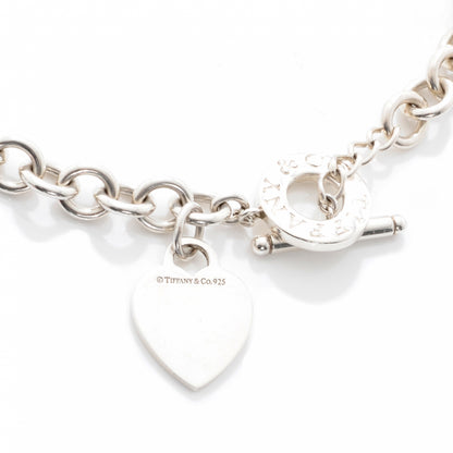 Tiffany Sterling Silver Heart Tag Toggle Necklace 1 of 6