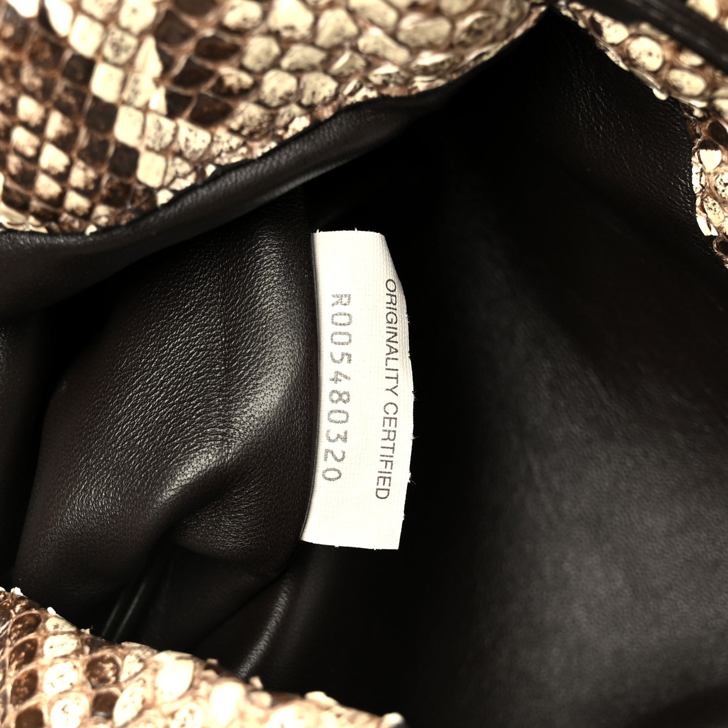Snakeskin Dustbag Brown