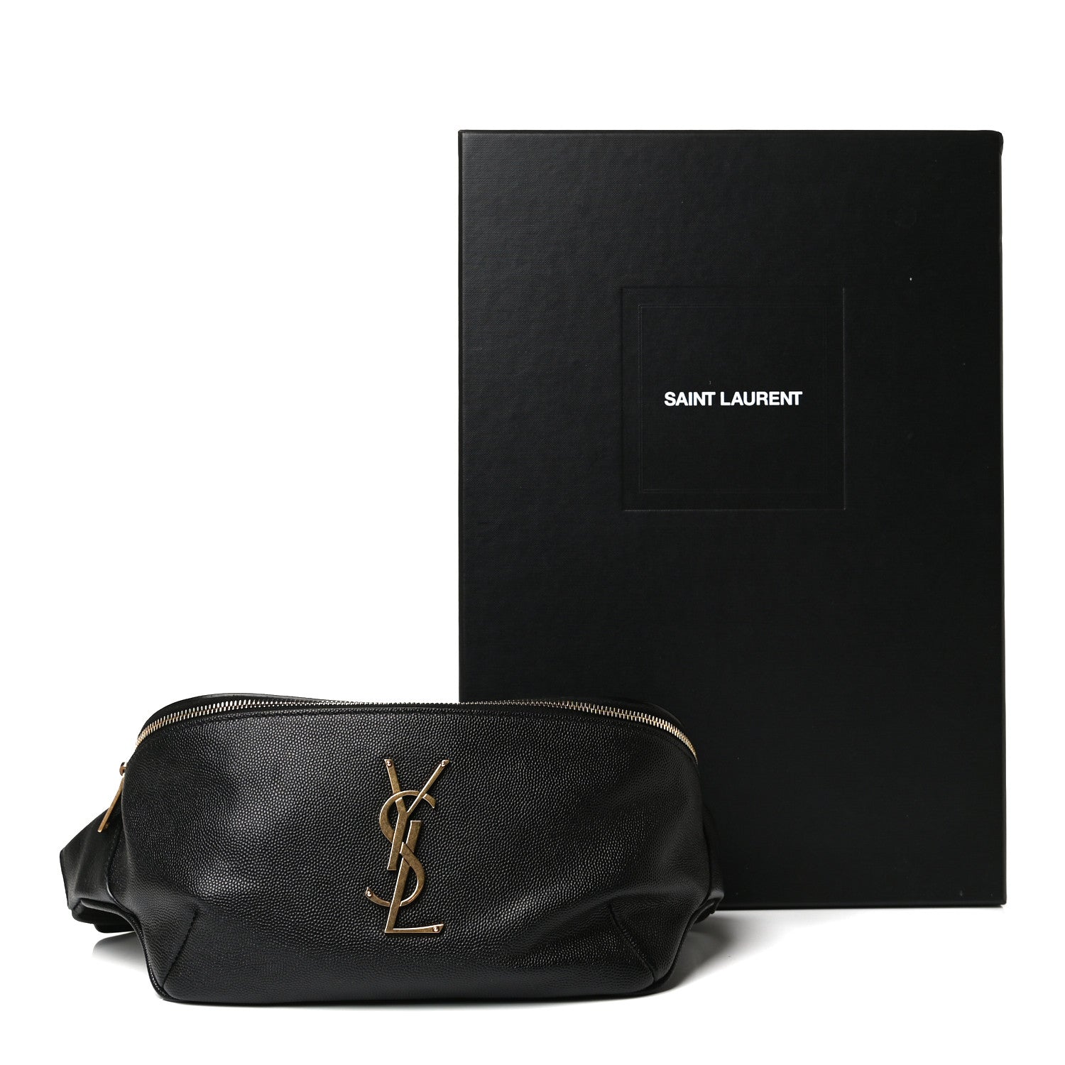 Saint Laurent Grain De Poudre Monogram Belt Bag Black 13 of 13