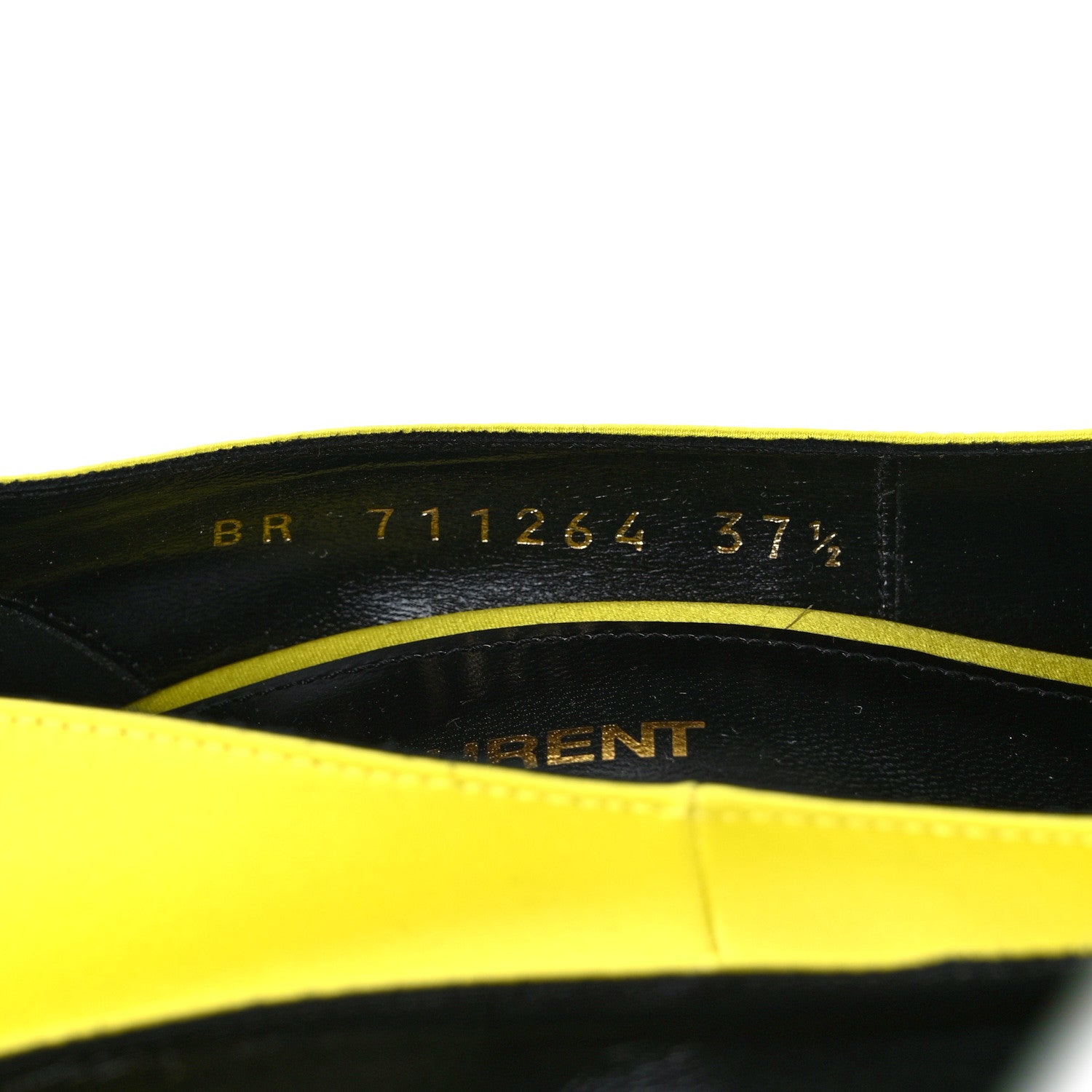 Saint Laurent Satin Crepe Marylin 110 Pumps 37.5 Narcissus 37.5 Yellow 8 of 9