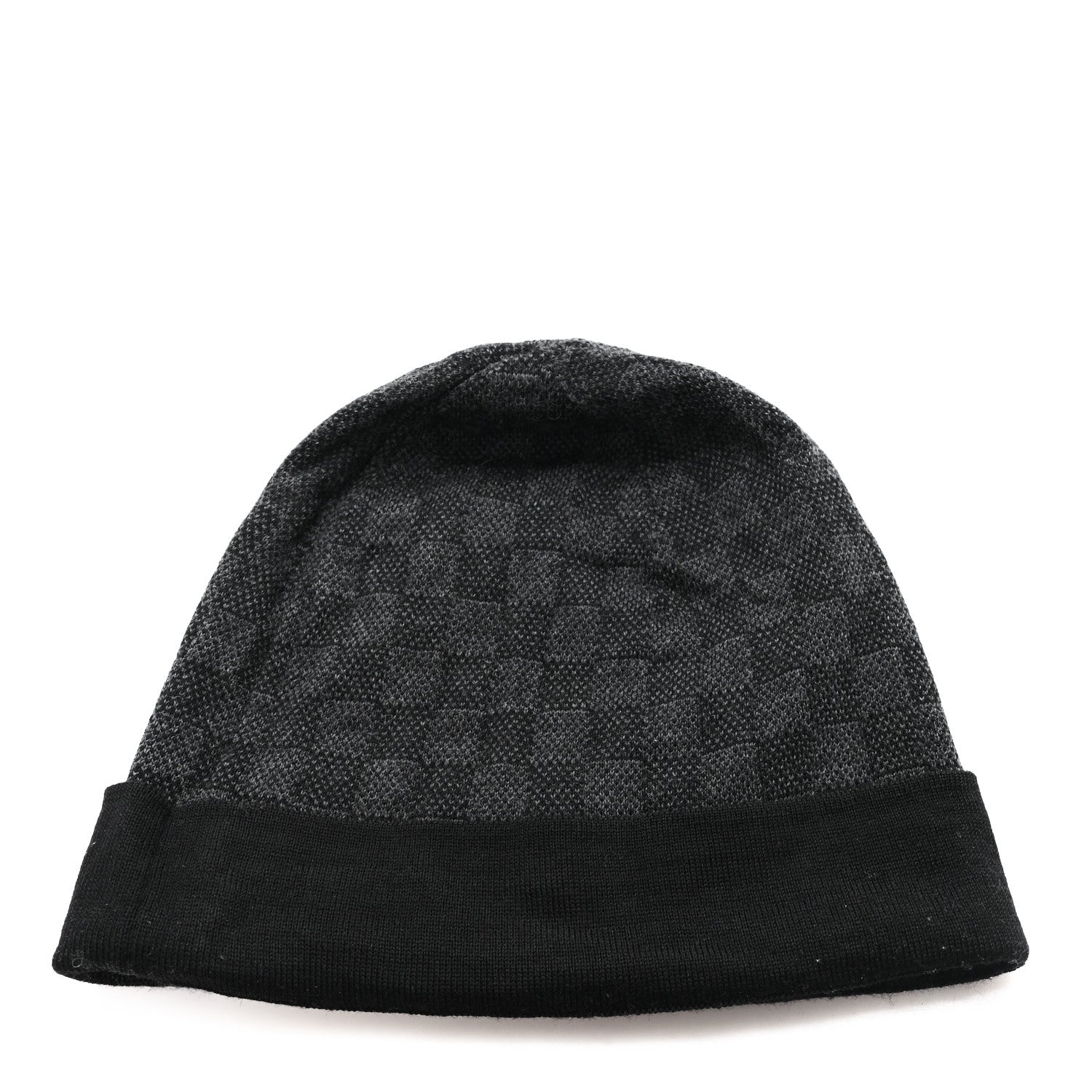 Louis Vuitton Wool Bonnet Petit Damier Graphite Beanie Hat 3 of 6
