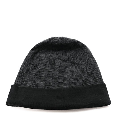 Louis Vuitton Wool Bonnet Petit Damier Graphite Beanie Hat 3 of 6