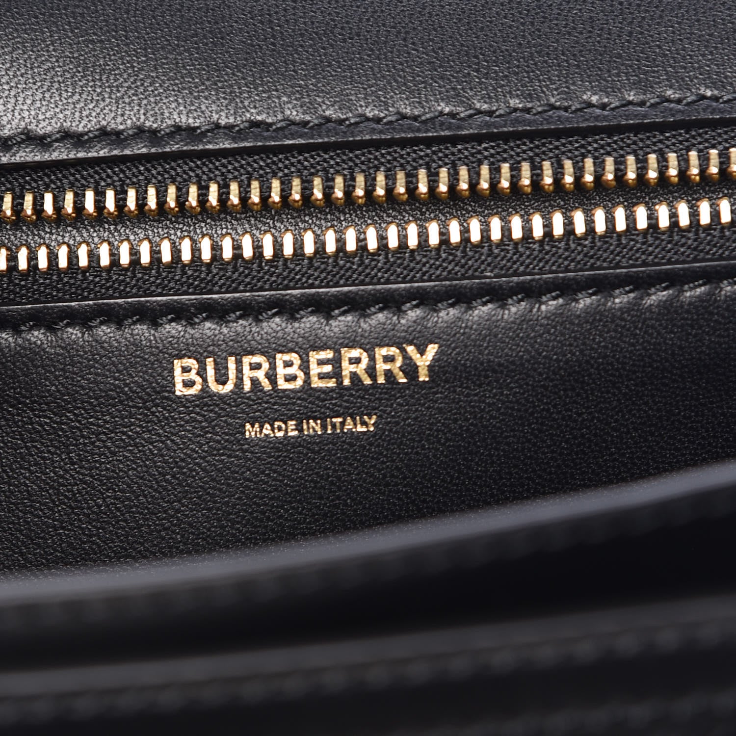 Burberry Calfskin Monogram Embossed Small TB Bag Black 6 of 9