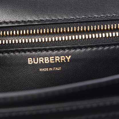 Burberry Calfskin Monogram Embossed Small TB Bag Black 6 of 9