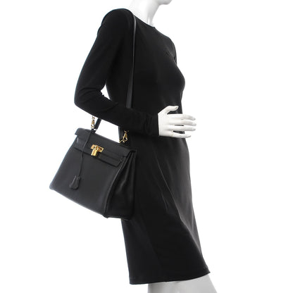 Hermes Togo Kelly Retourne 32 Black 2 of 37