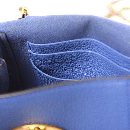Mulberry Small Classic Grain Calfskin Mini Lily Porcelain Blue 7 of 10