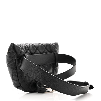 Chanel Grained Calfskin Quilted Waist Belt Bag Black 3 of 13