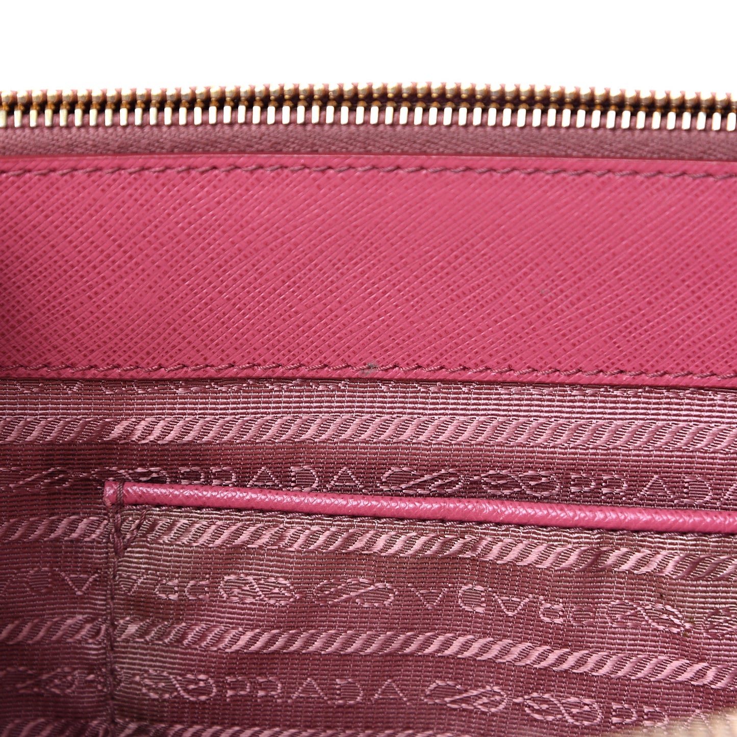 Saffiano Small Galleria Double Zip Tote Fuxia