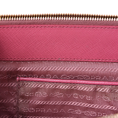 Prada Saffiano Small Galleria Double Zip Tote Fuxia 17 of 22