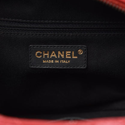 Chanel Shiny Calfskin Goatskin Quilted Coco Curve Vanity Red 6 of 14