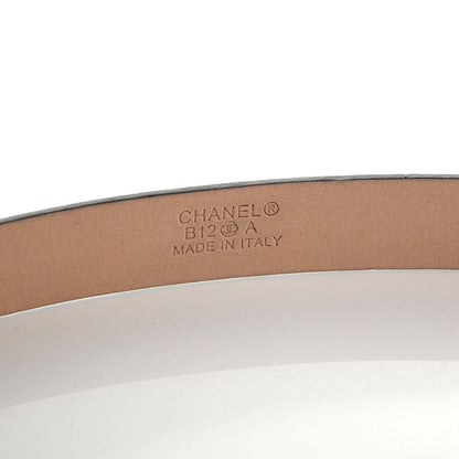 Chanel Patent Leather CC Logo Skinny Belt 90 36 Black 5 of 7