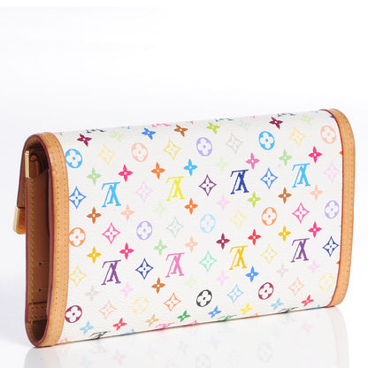 Louis Vuitton Monogram Multicolor Porte Tresor International Wallet White 3 of 7