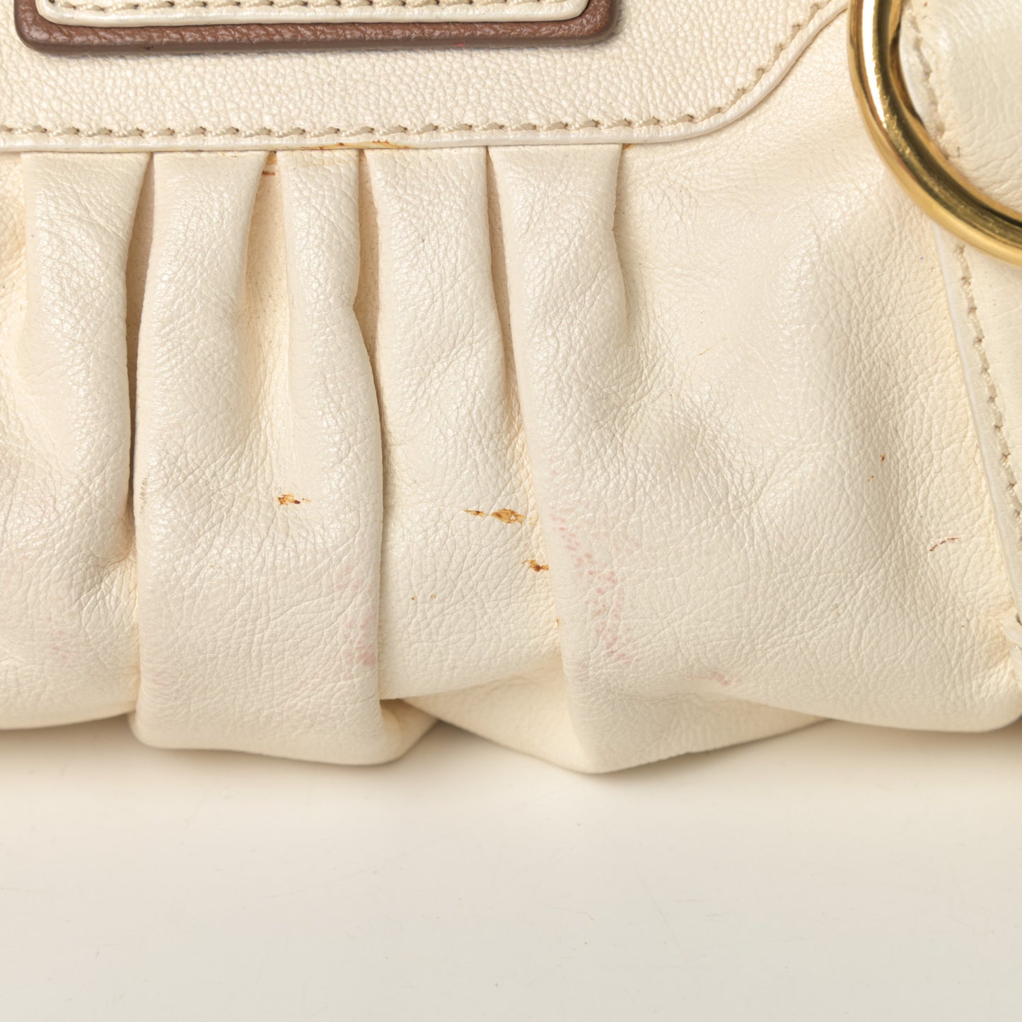 Calfskin Bal Harbour Satchel Eggshell