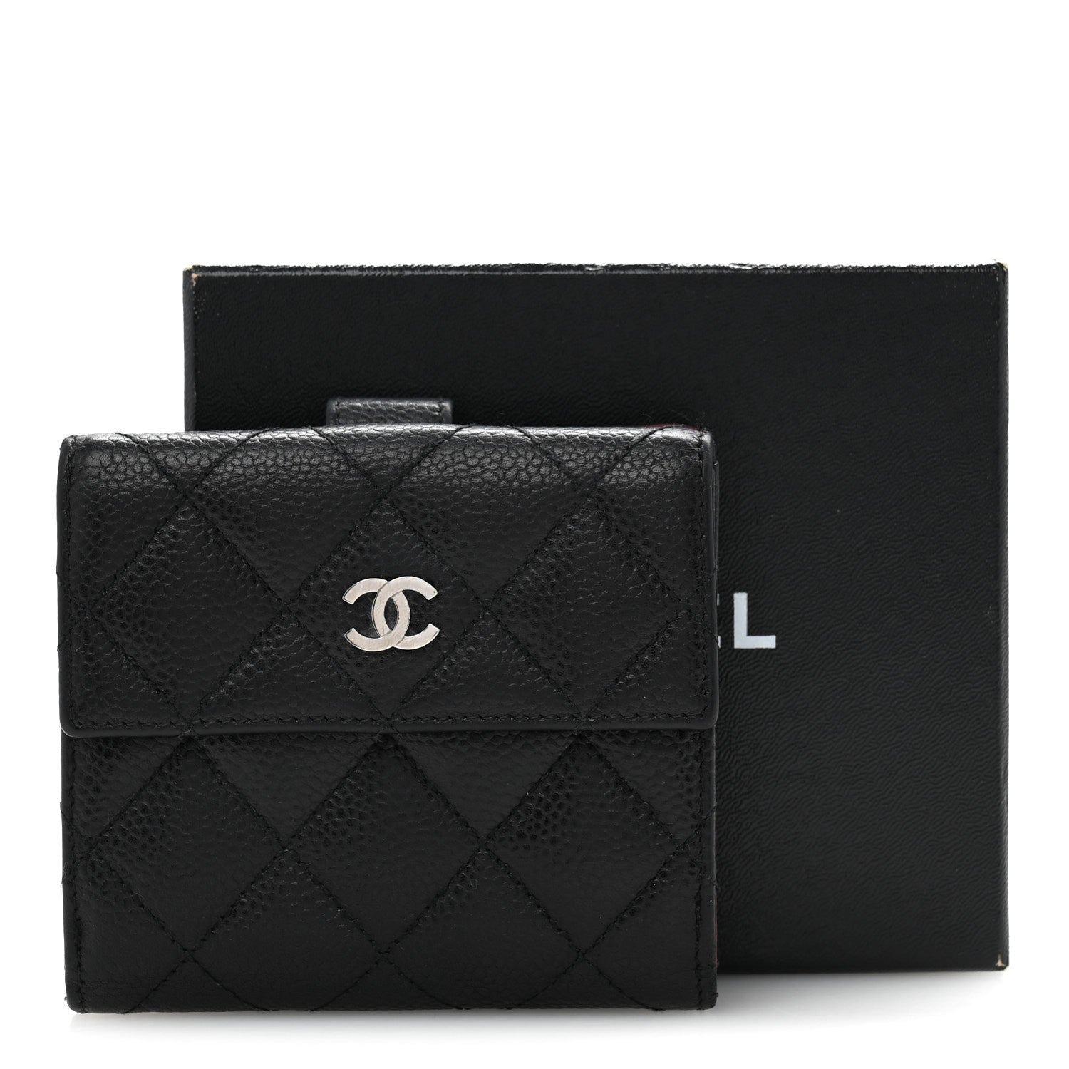 Chanel Caviar Quilted Compact French Flap Wallet Black 12 of 12