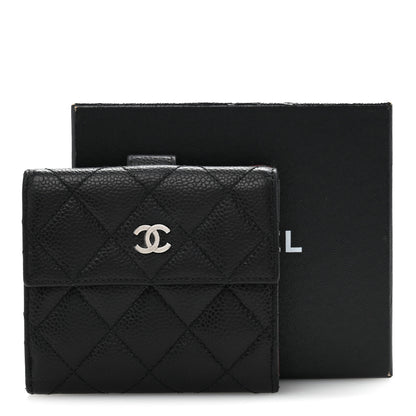 Chanel Caviar Quilted Compact French Flap Wallet Black 12 of 12