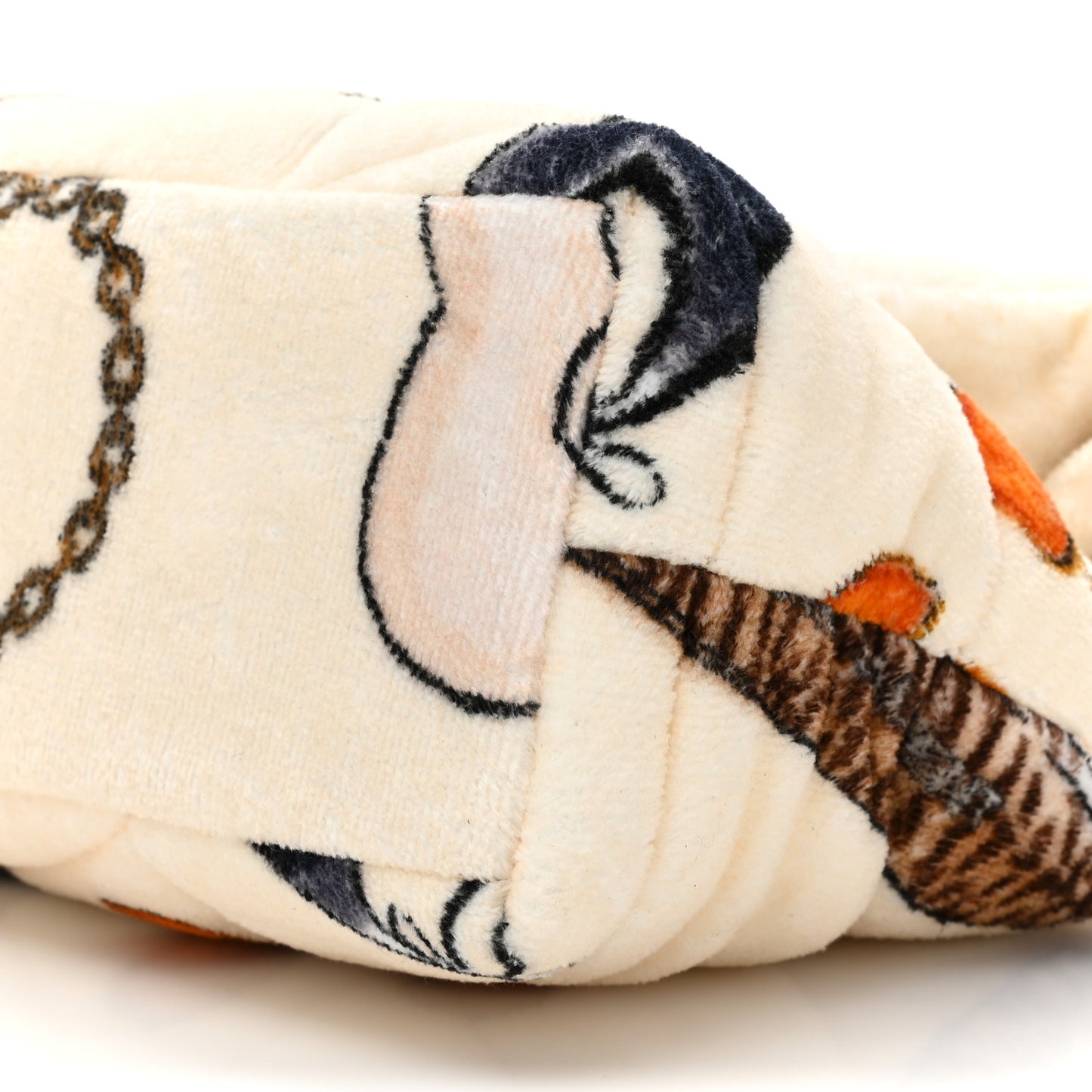 Terrycloth Summer Print Quilted Small Loulou Puffer Monogram Chain Satchel Multicolor White