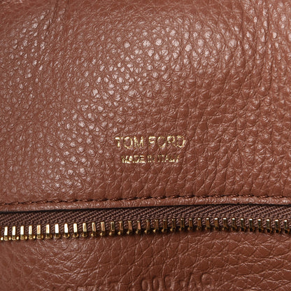 Tom Ford Pebbled Calfskin Amber Double Zip Tote Rose 6 of 8