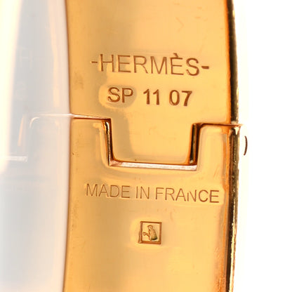 Hermes Enamel Narrow Clic Clac H Bracelet PM Beige Nacre 4 of 4