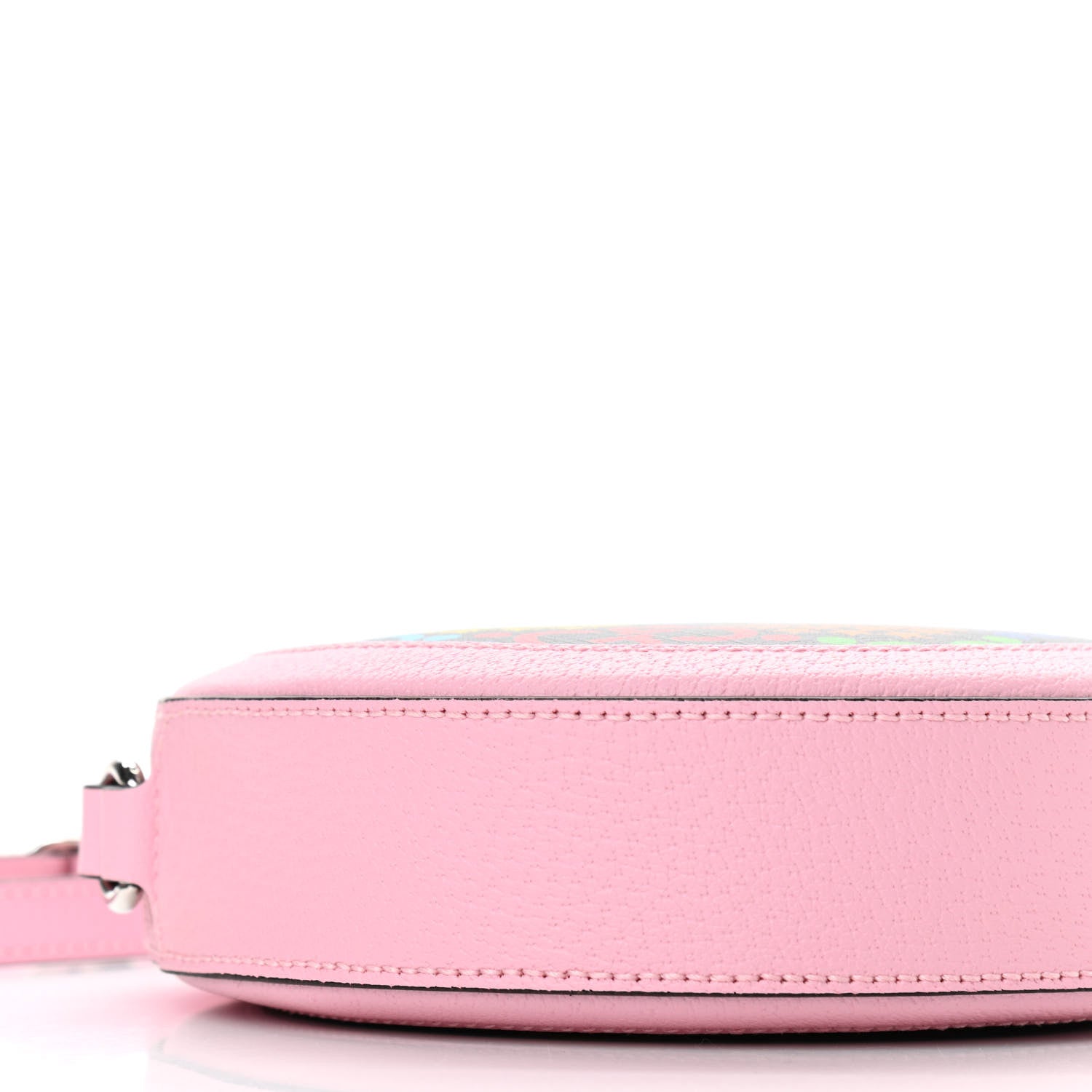 Gucci GG Supreme Monogram Psychedelic Round Shoulder Bag Black Multicolor Sugar Pink 9 of 10
