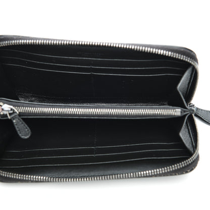Bottega Veneta Nappa Ricamo Placcato Zip Around Wallet Nero Black 5 of 8