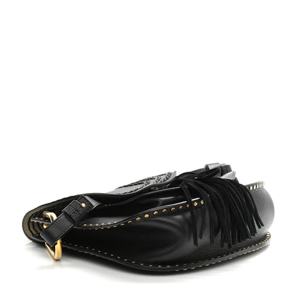 Chloe Calfskin Braided Medium Hudson Shoulder Bag Black 4 of 8