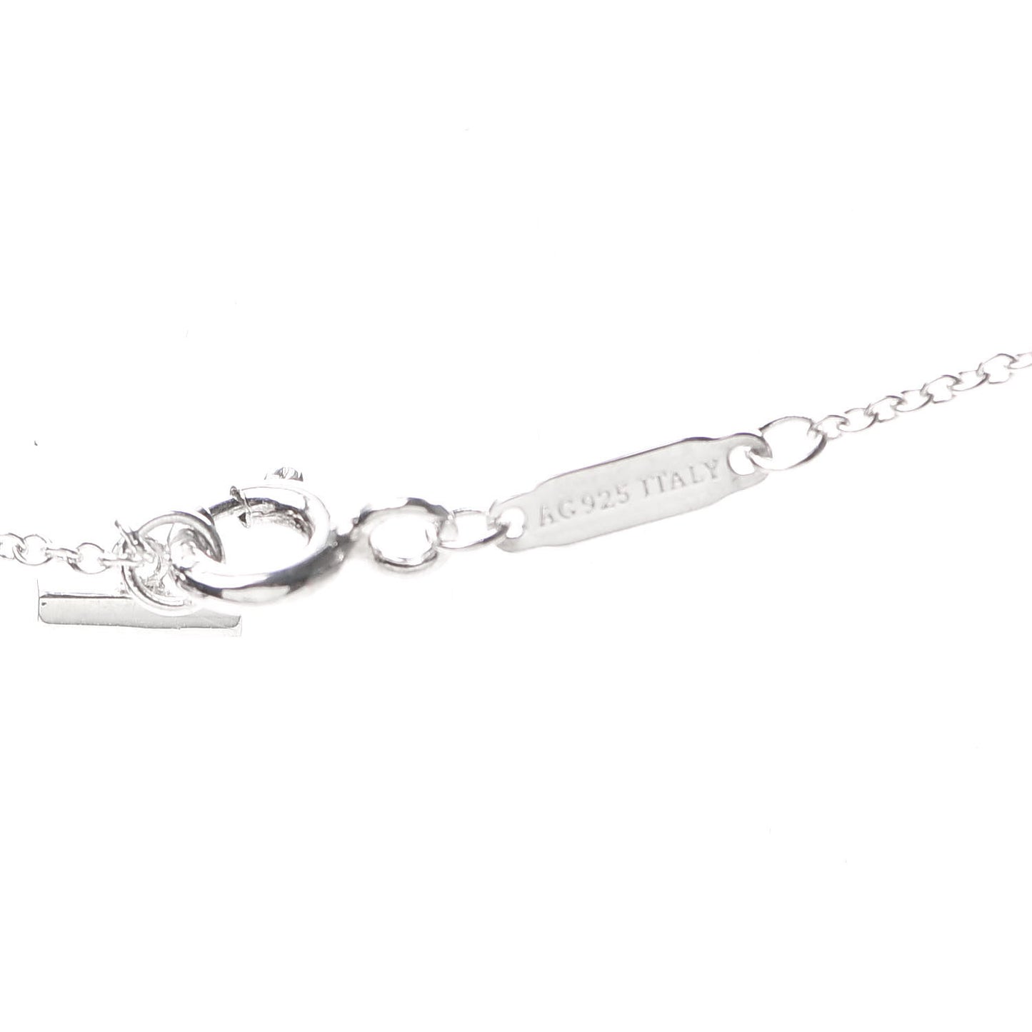 Sterling Silver Small T Smile Pendant Necklace