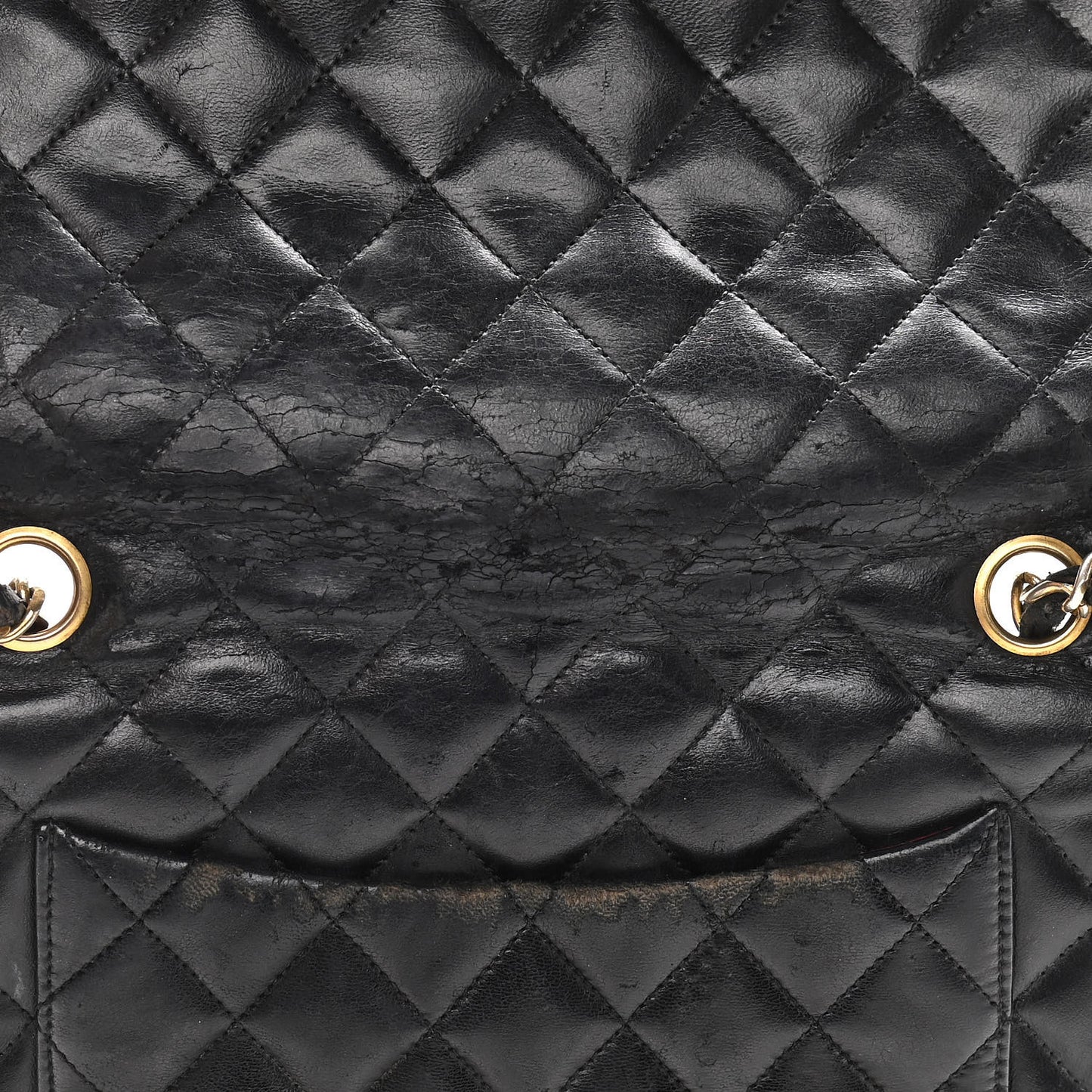 Lambskin Quilted Small Single Flap Black