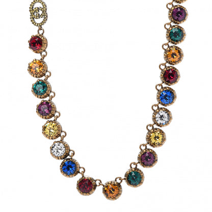 Gucci Crystal Butterfly Necklace Aged Gold Multicolor 1 of 6