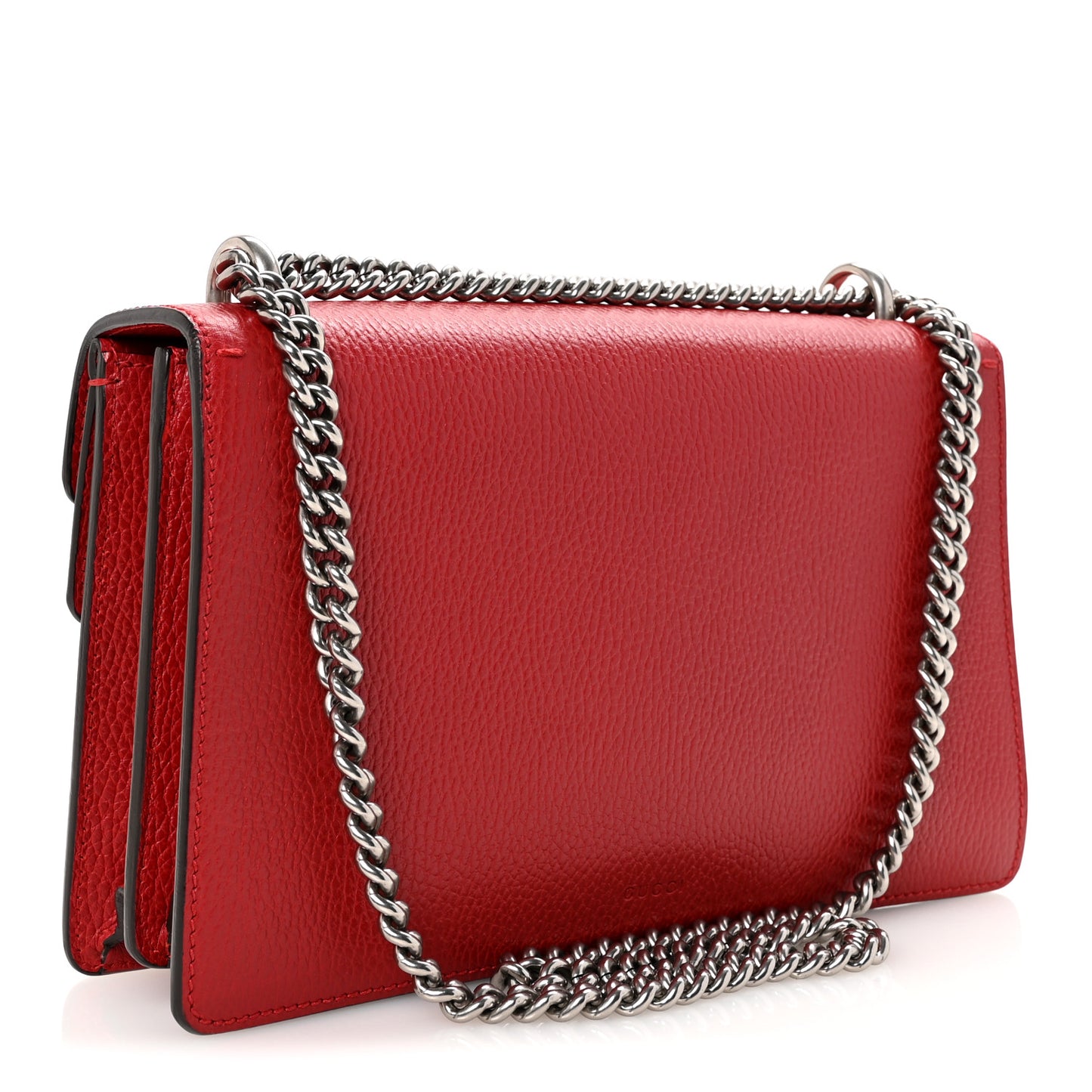 Dollar Calfskin Swarovski Crystal Small Dionysus Shoulder Bag Hibiscus Red