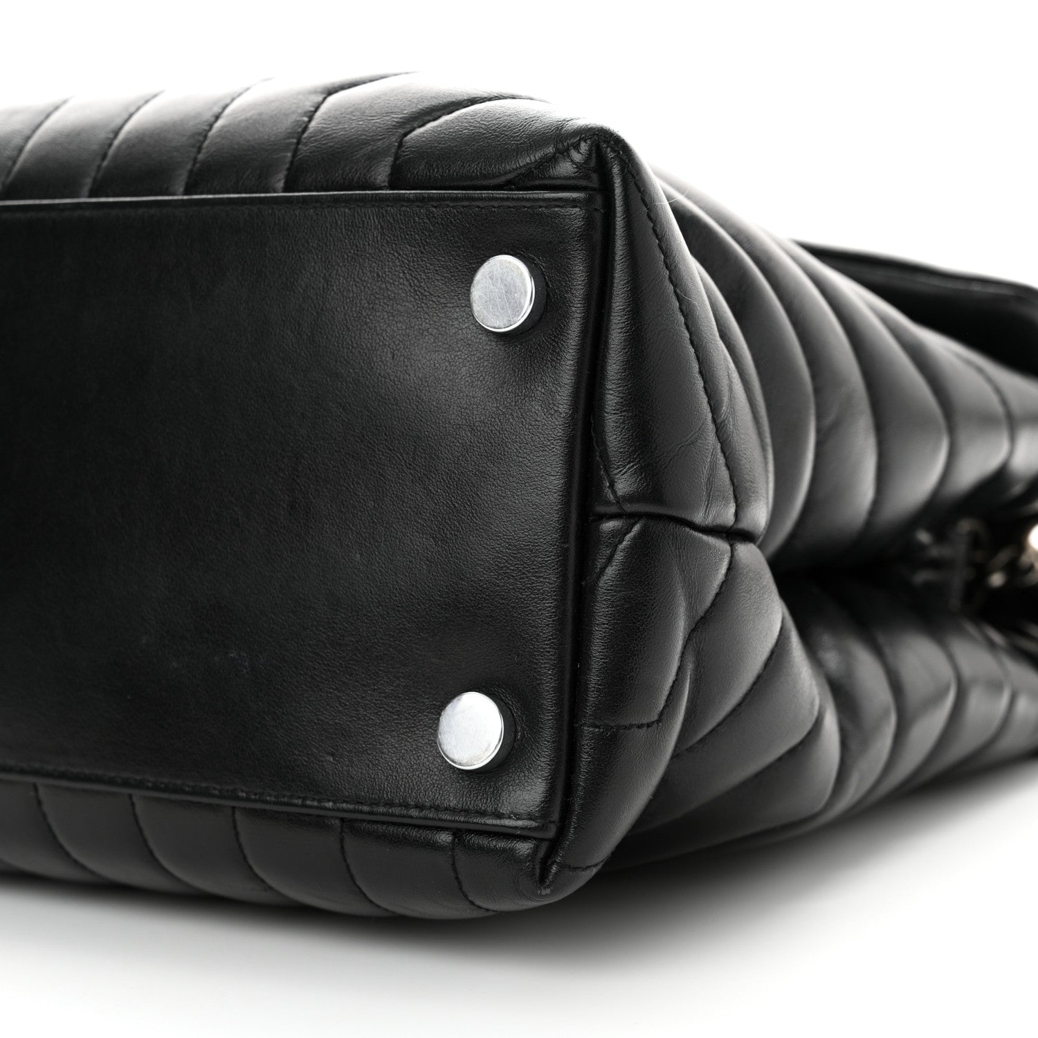 Saint Laurent Calfskin Y Quilted Monogram Large Loulou Chain Satchel Black 10 of 15